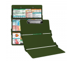 WhiteCoat Clipboard® Trifold - Army Green Veterinary Medicine Edition